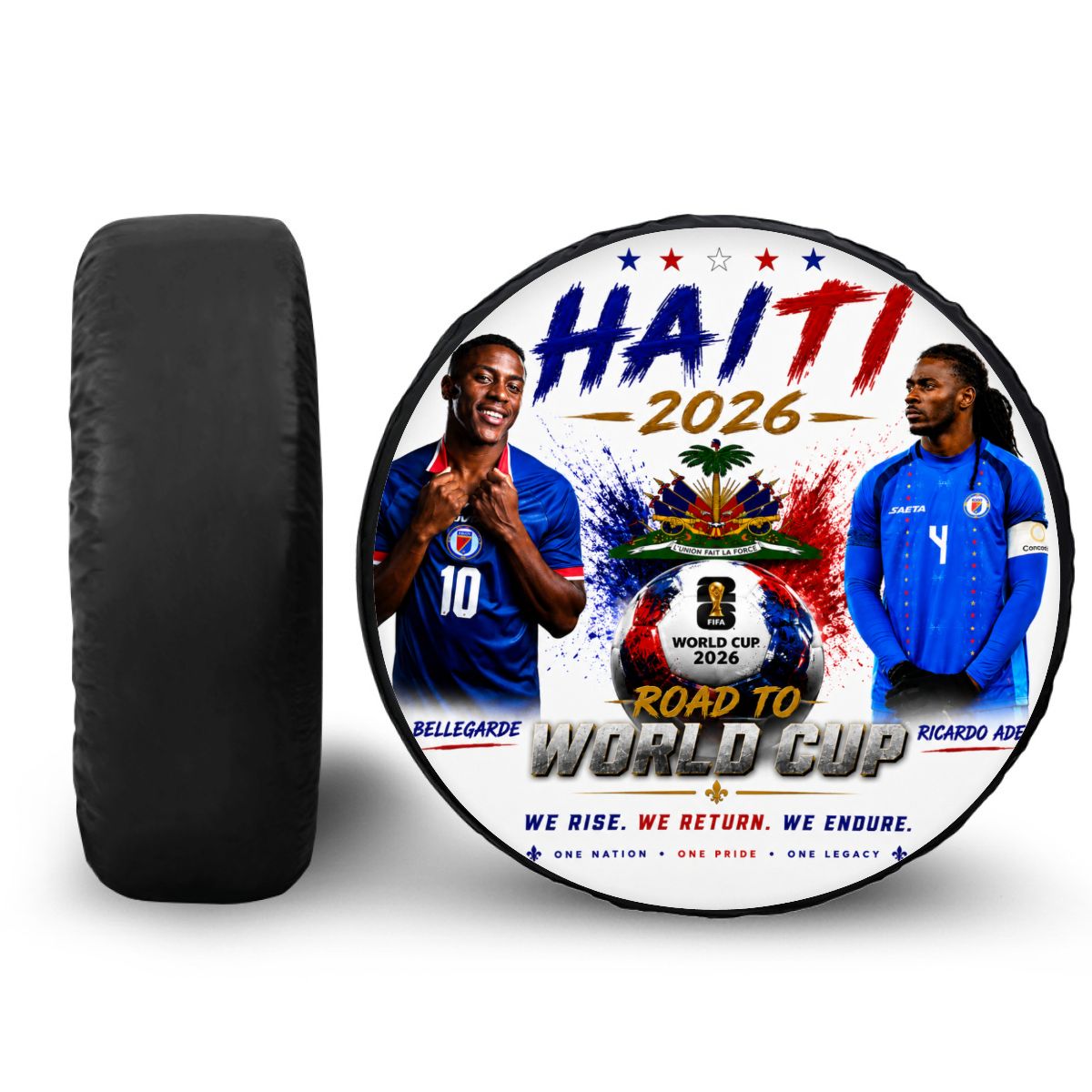 🇭🇹 Road to World Cup 2026 Spare Tire Cover , Bellegarde & Ricardo Ade Edition