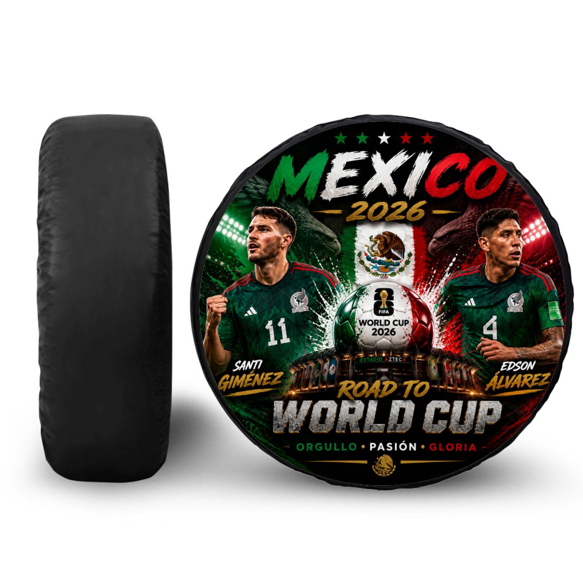 Haiti word cup - Universal Spare Tire Cover , Edson Alvarez & Santiago Gimenez Edition