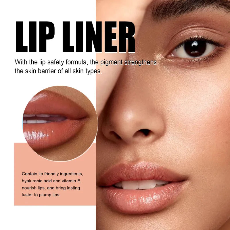 Lip Liner STAY-N - Peel-Off Lip Liner Stain Dark-Brown