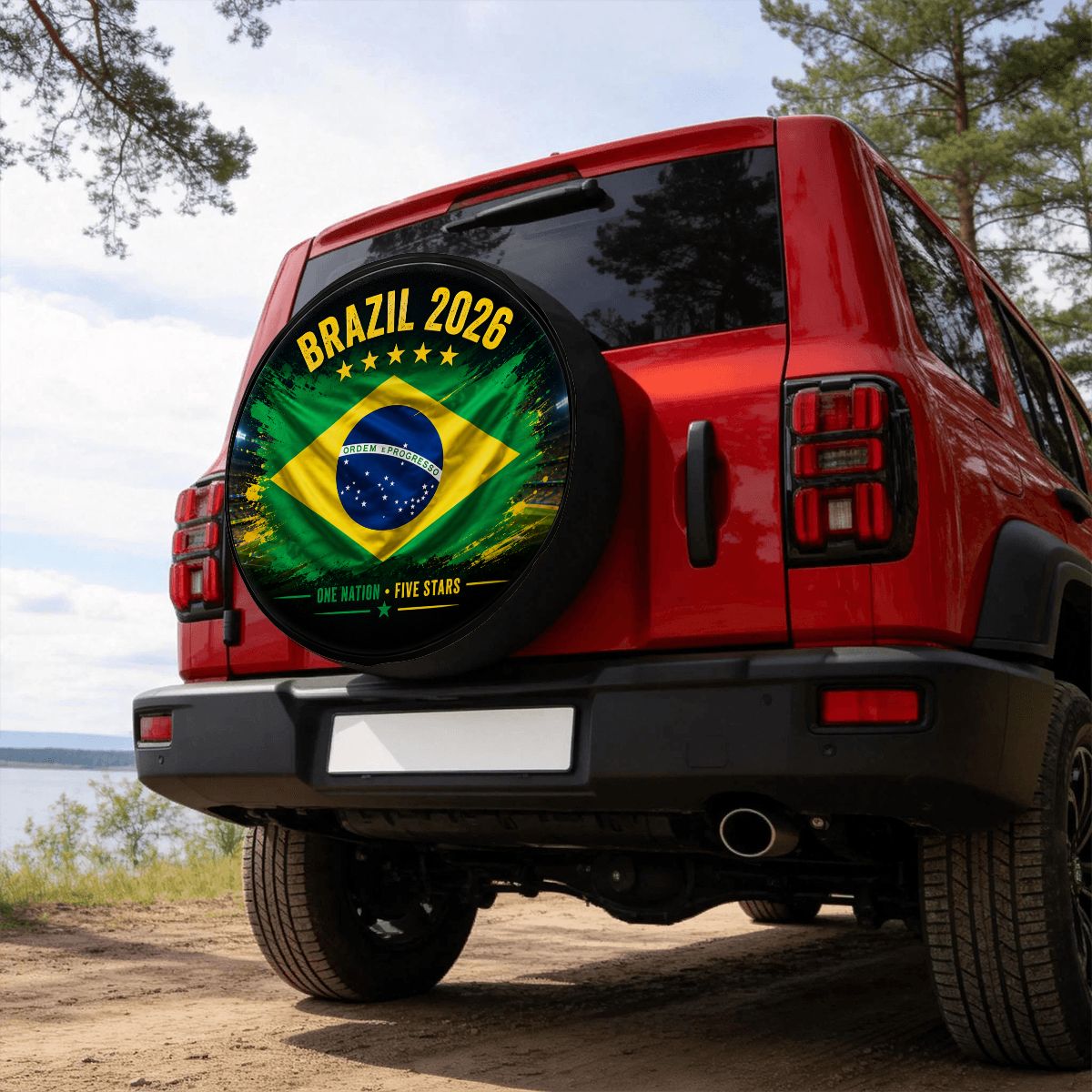 Brazil Flag Spare Tire Cover 2026