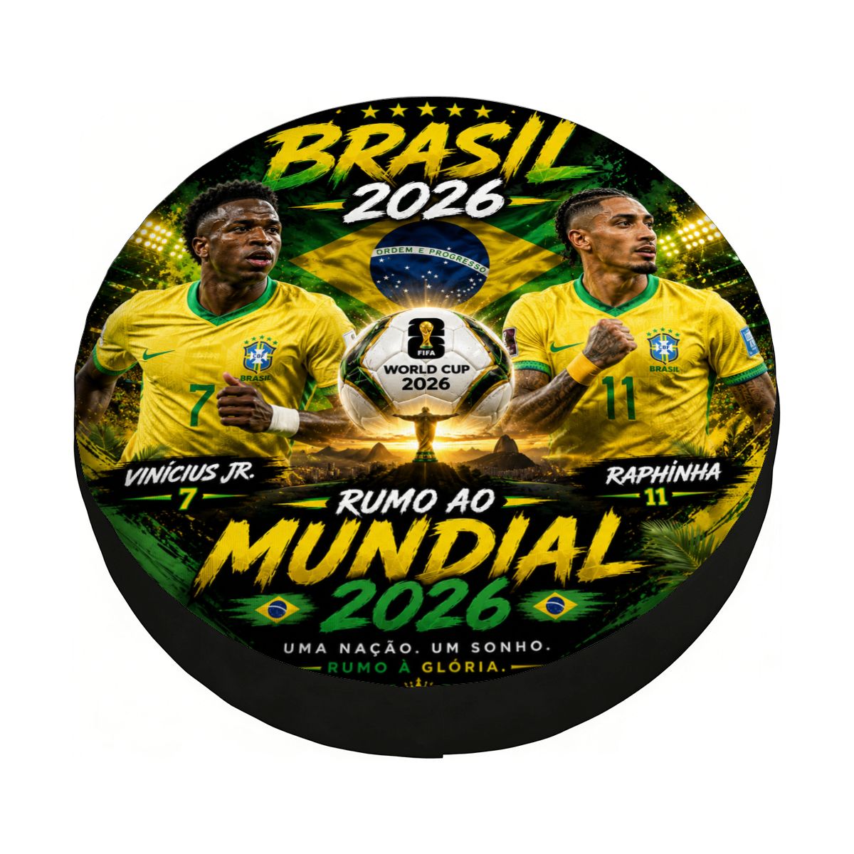 Brasil word cup - Universal Spare Tire Cover ,Vinicius & Raphinia Edition
