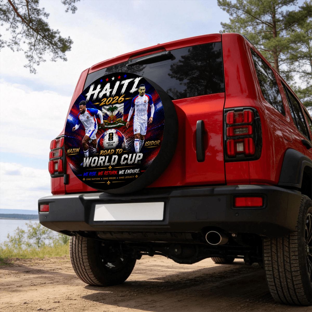 🇭🇹 Road to World Cup 2026 Spare Tire Cover ,Isidor & Nazon Edition