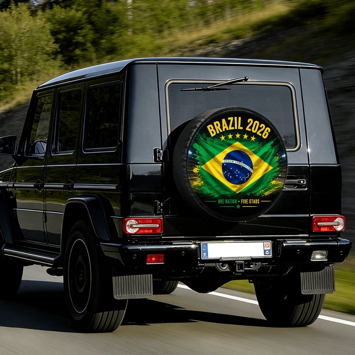 Brazil Flag Spare Tire Cover 2026