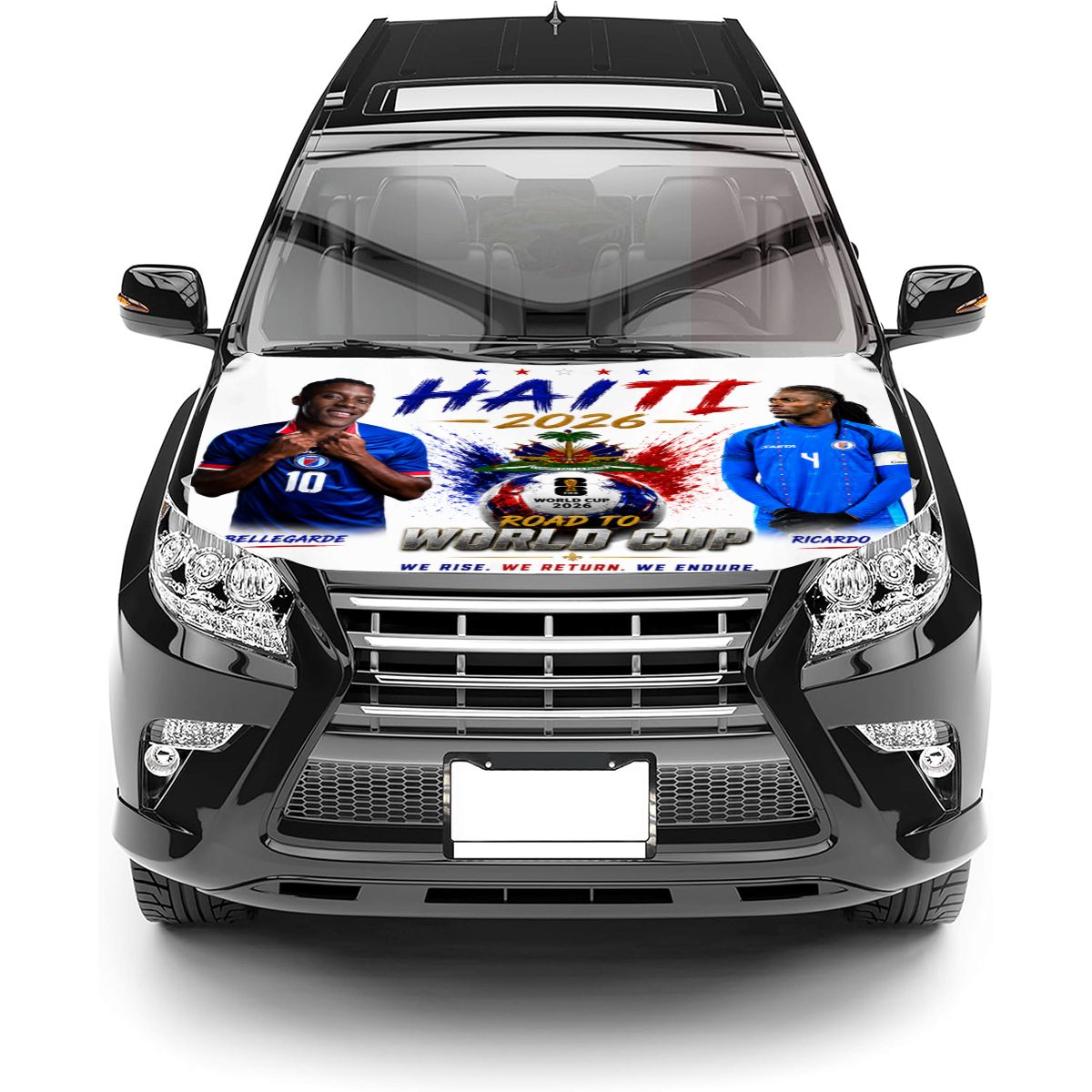 Haiti 2026 Road to Glory Car Hood Cover – Bellegarde & Ricardo Ade Edition