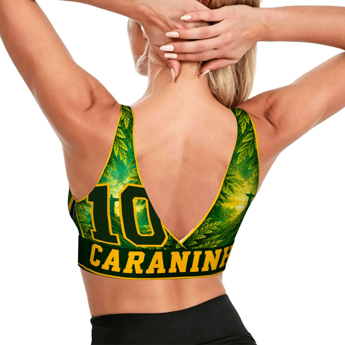 Caraninha Brazil Fan Sports Bra ⭐