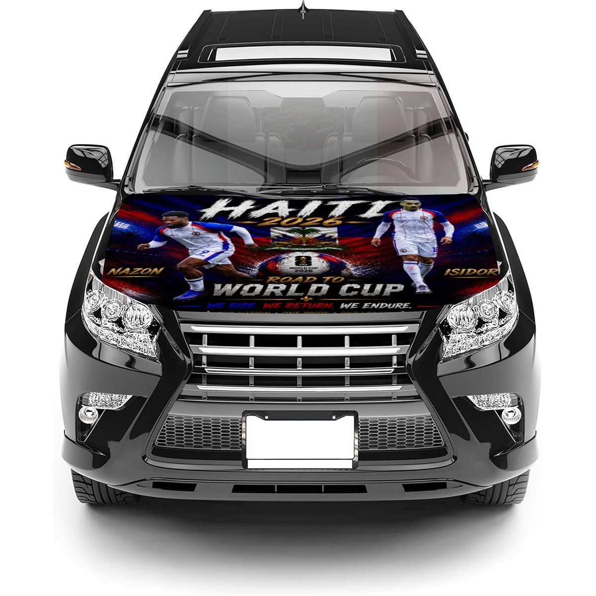 Haiti word cup 2026 Road to Glory Car Hood Cover – Nazon & Isidor Edition
