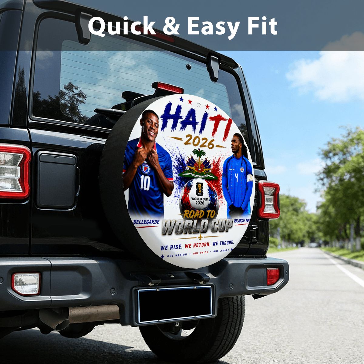 🇭🇹 Road to World Cup 2026 Spare Tire Cover , Bellegarde & Ricardo Ade Edition