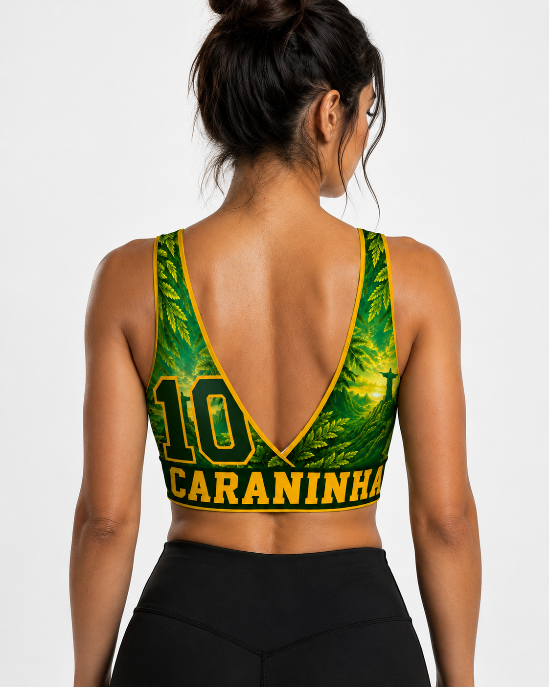 Caraninha Brazil Fan Sports Bra ⭐
