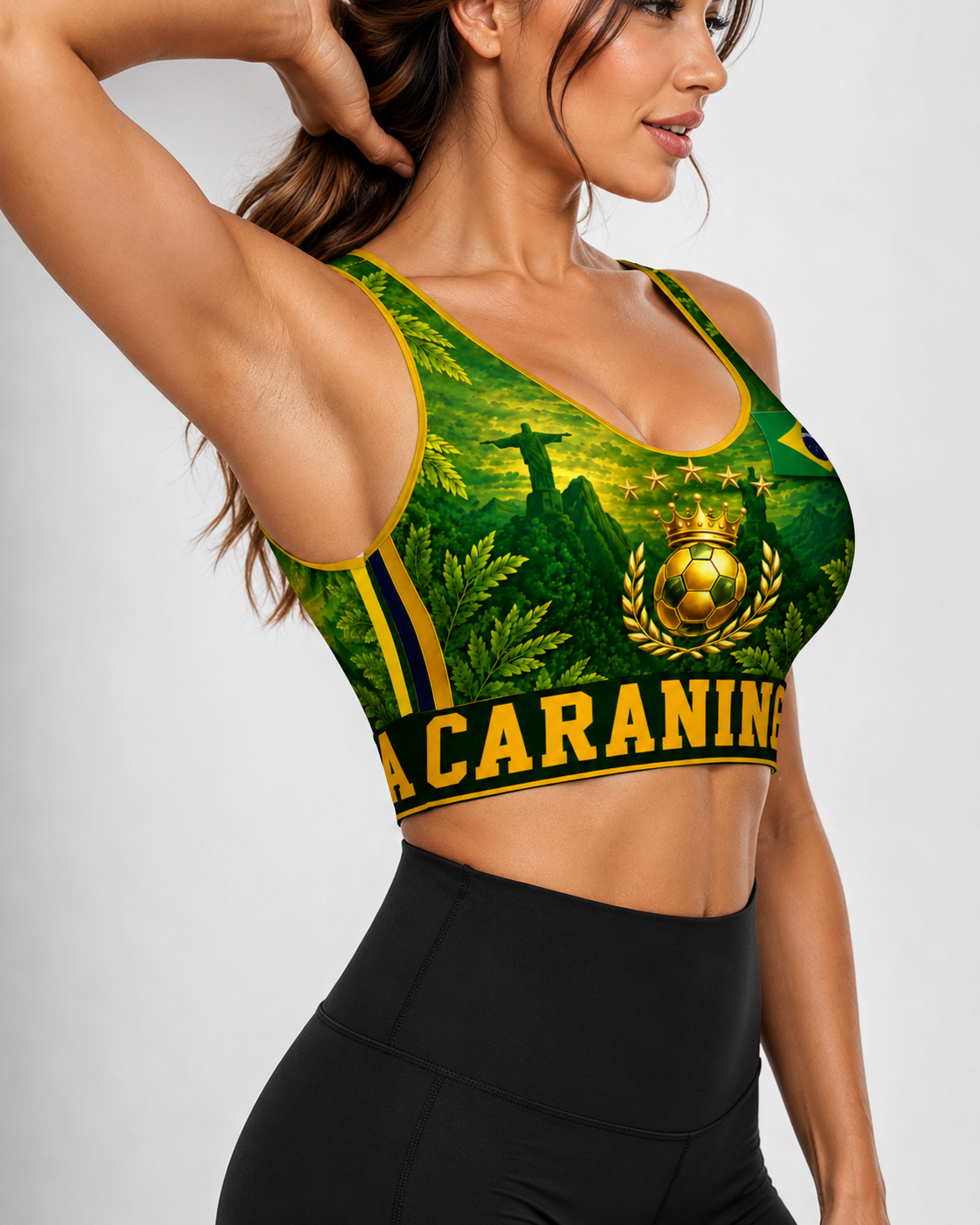 Caraninha Brazil Fan Sports Bra ⭐