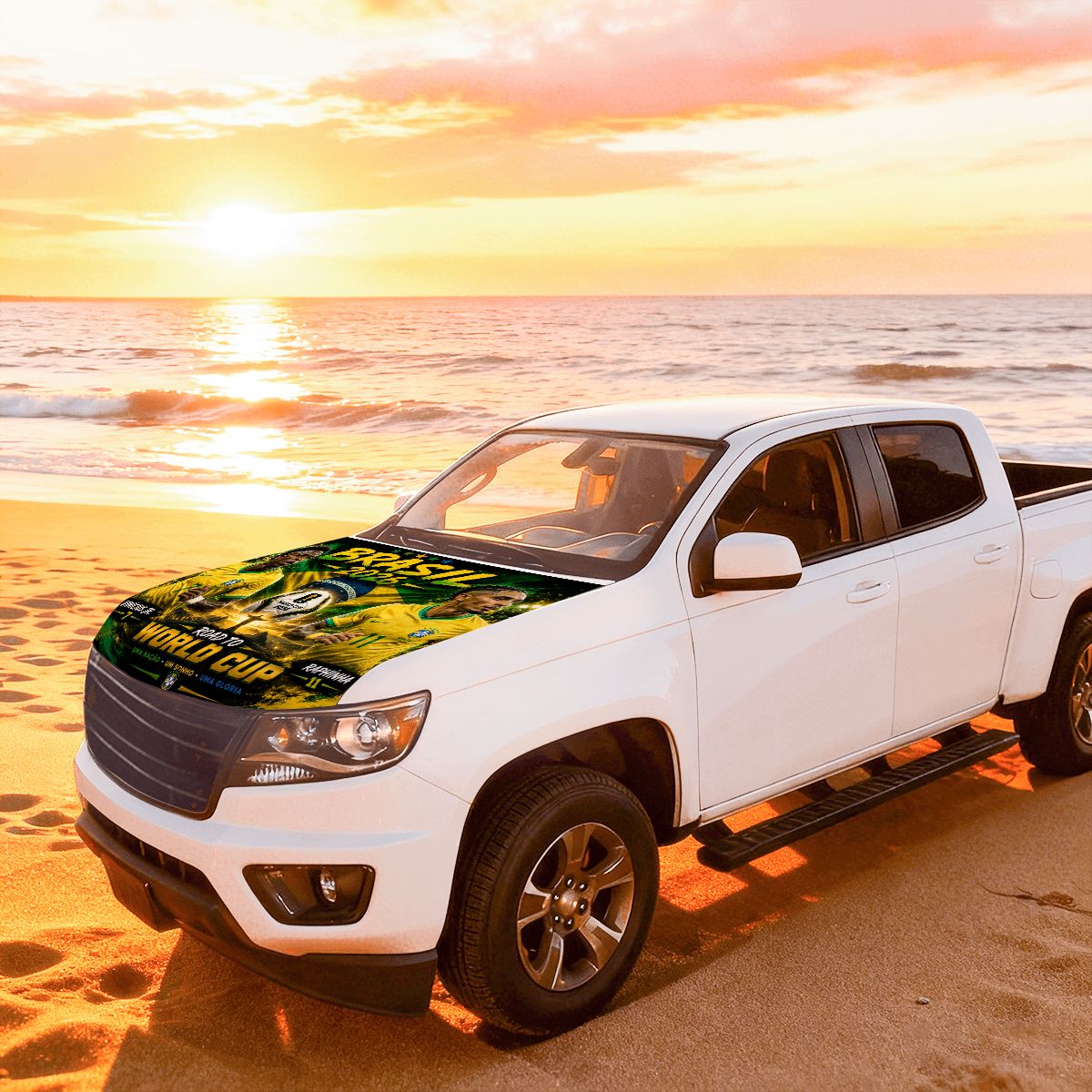 Brasil word cup 2026 Road to Glory Car Hood Cover –  Vinicius &  Raphinia Edition
