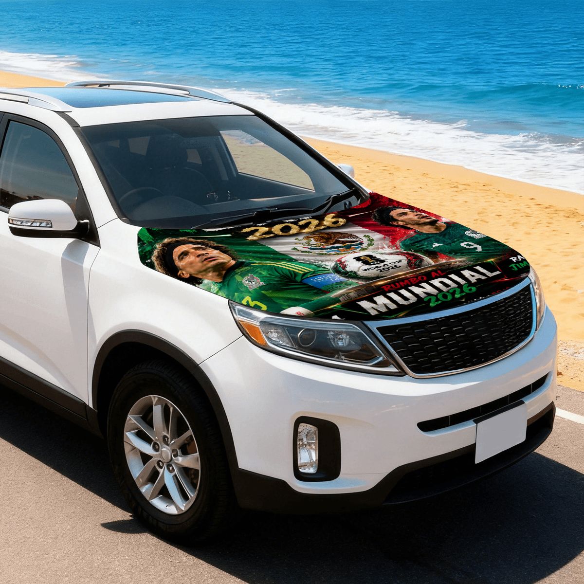 Mexico word cup 2026 Road to Glory Car Hood Cover –  Jaul Gimenez &  Ochoa Edition