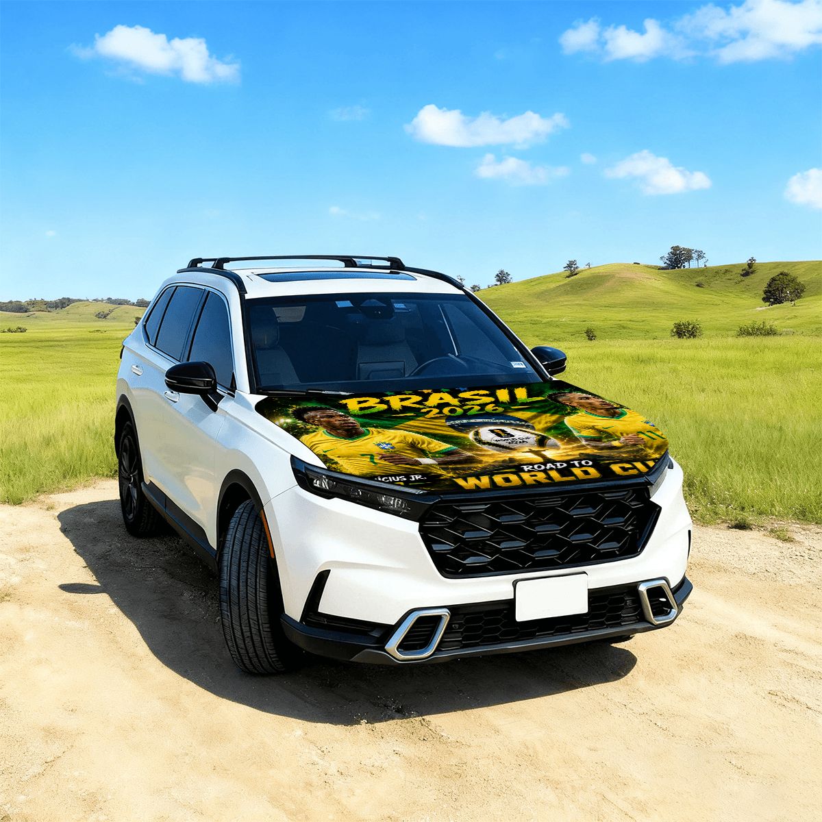Brasil word cup 2026 Road to Glory Car Hood Cover –  Vinicius &  Raphinia Edition
