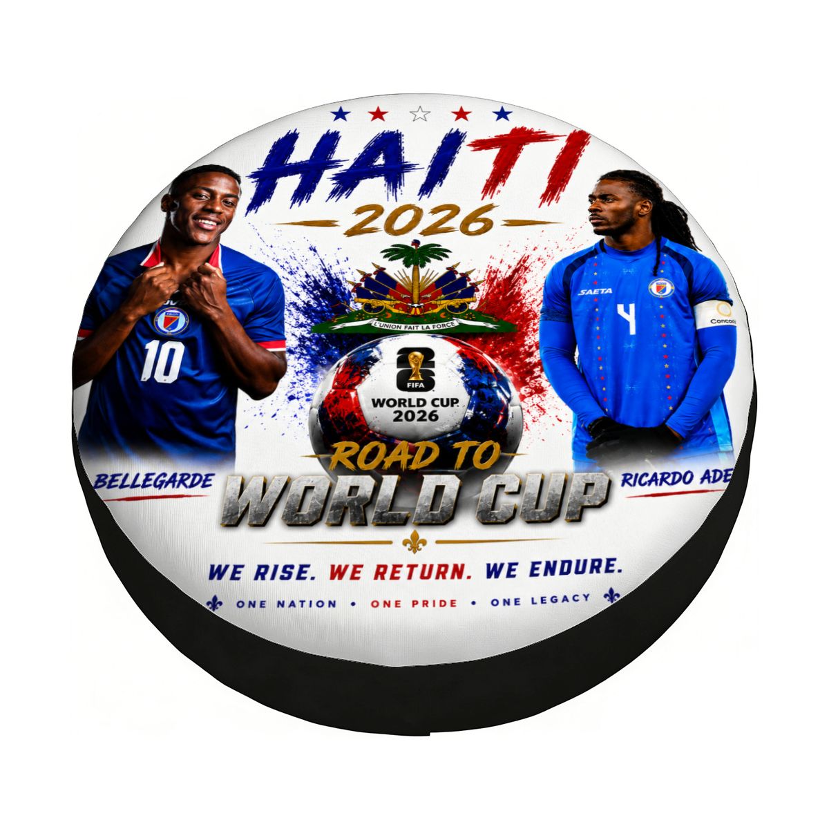 🇭🇹 Road to World Cup 2026 Spare Tire Cover , Bellegarde & Ricardo Ade Edition