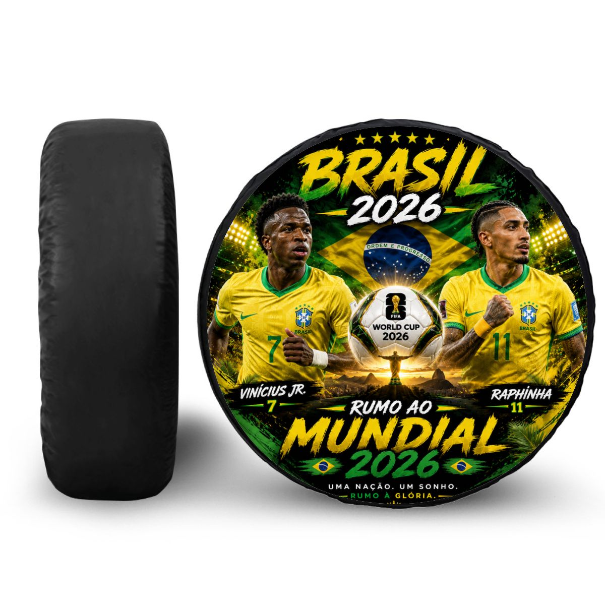 Brasil word cup - Universal Spare Tire Cover ,Vinicius & Raphinia Edition