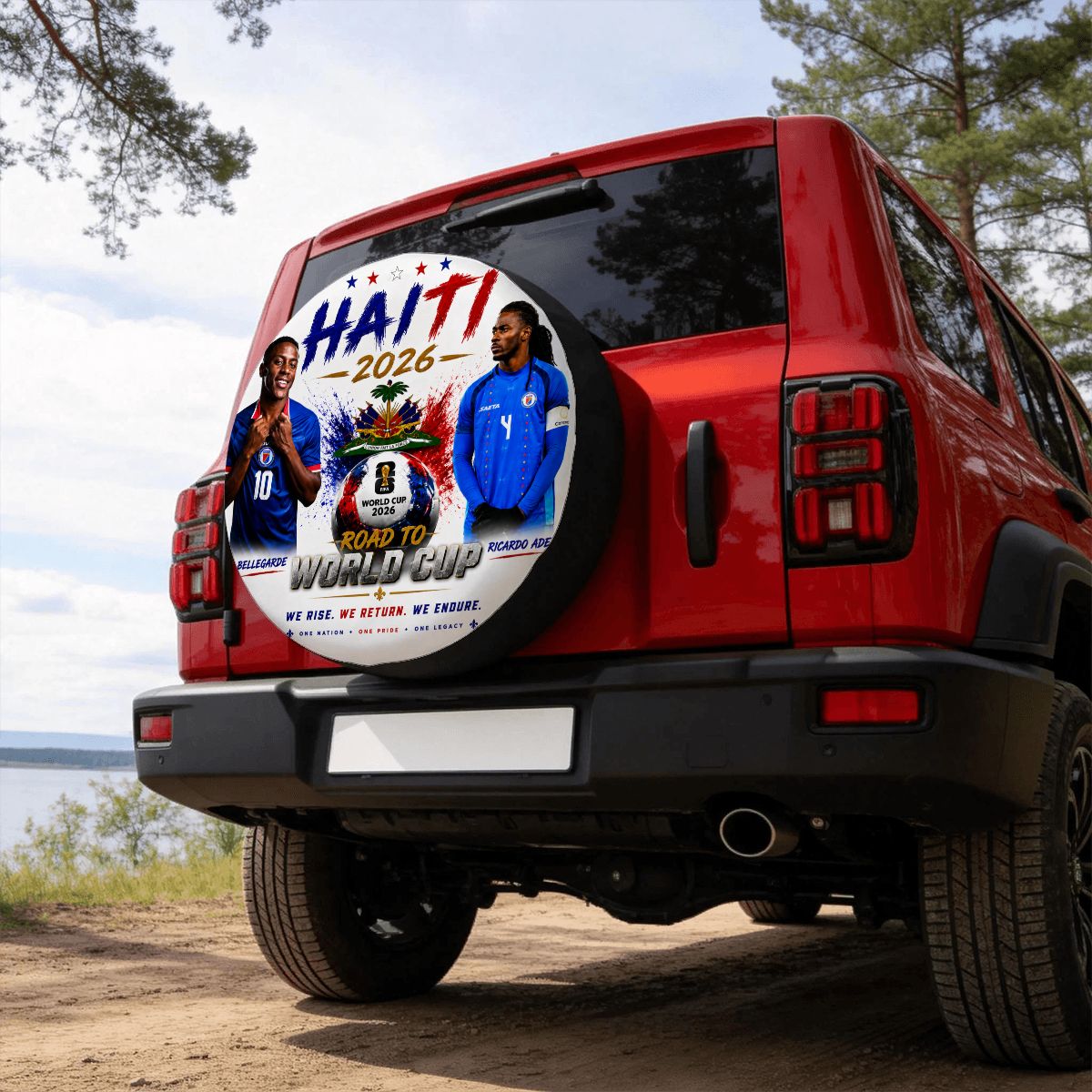 🇭🇹 Road to World Cup 2026 Spare Tire Cover , Bellegarde & Ricardo Ade Edition