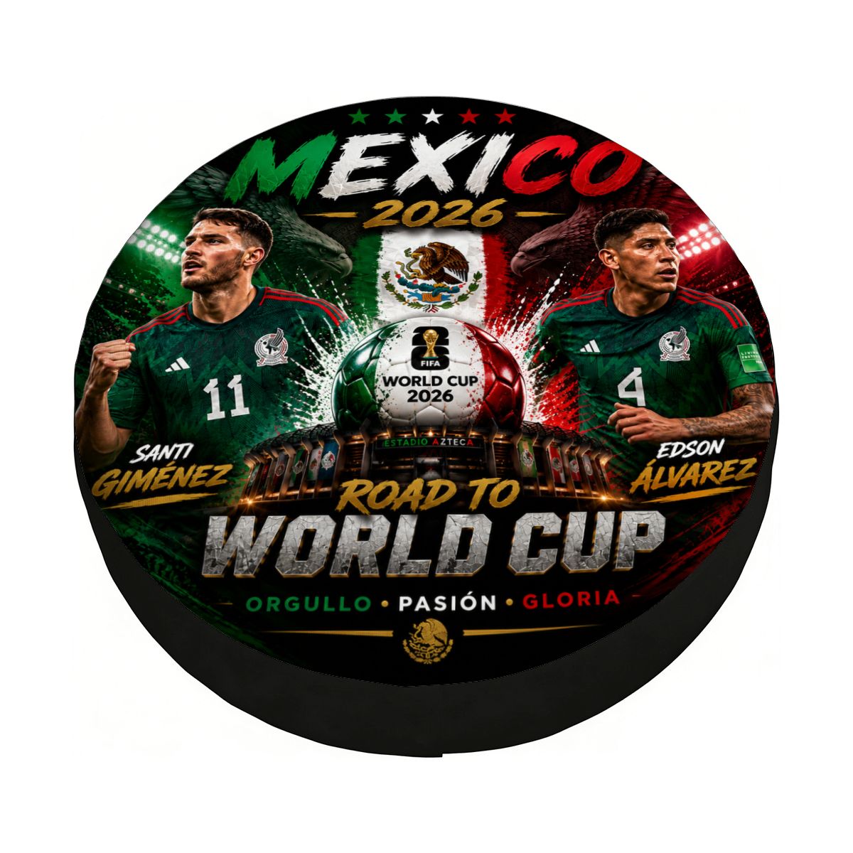 Haiti word cup - Universal Spare Tire Cover , Edson Alvarez & Santiago Gimenez Edition